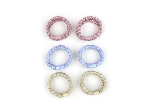 Name It chambray blue, nostalgia rose, pure cashmere glitter hårelastik (12-pack)